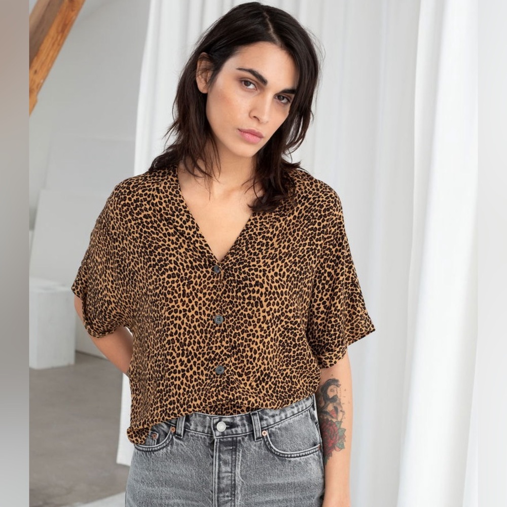 & Other Stories Leopard Print Shirt